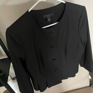 Ann Taylor Black Blazer Fitted Suit Jacket